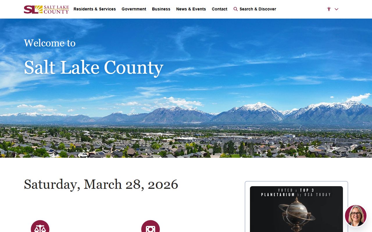 Salt Lake County official website for background check and public records access