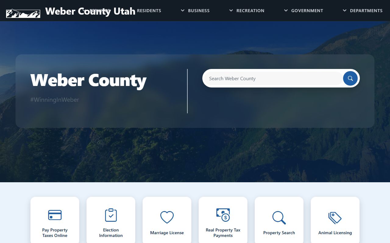 Weber County official website for background check and public records access